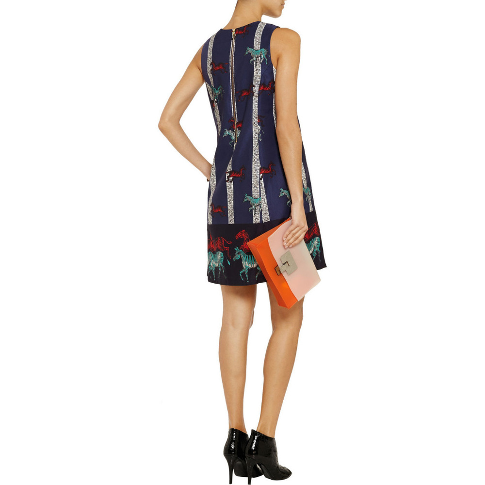 Suno blue Zebra Kanga print dress - Picture 2 of 5